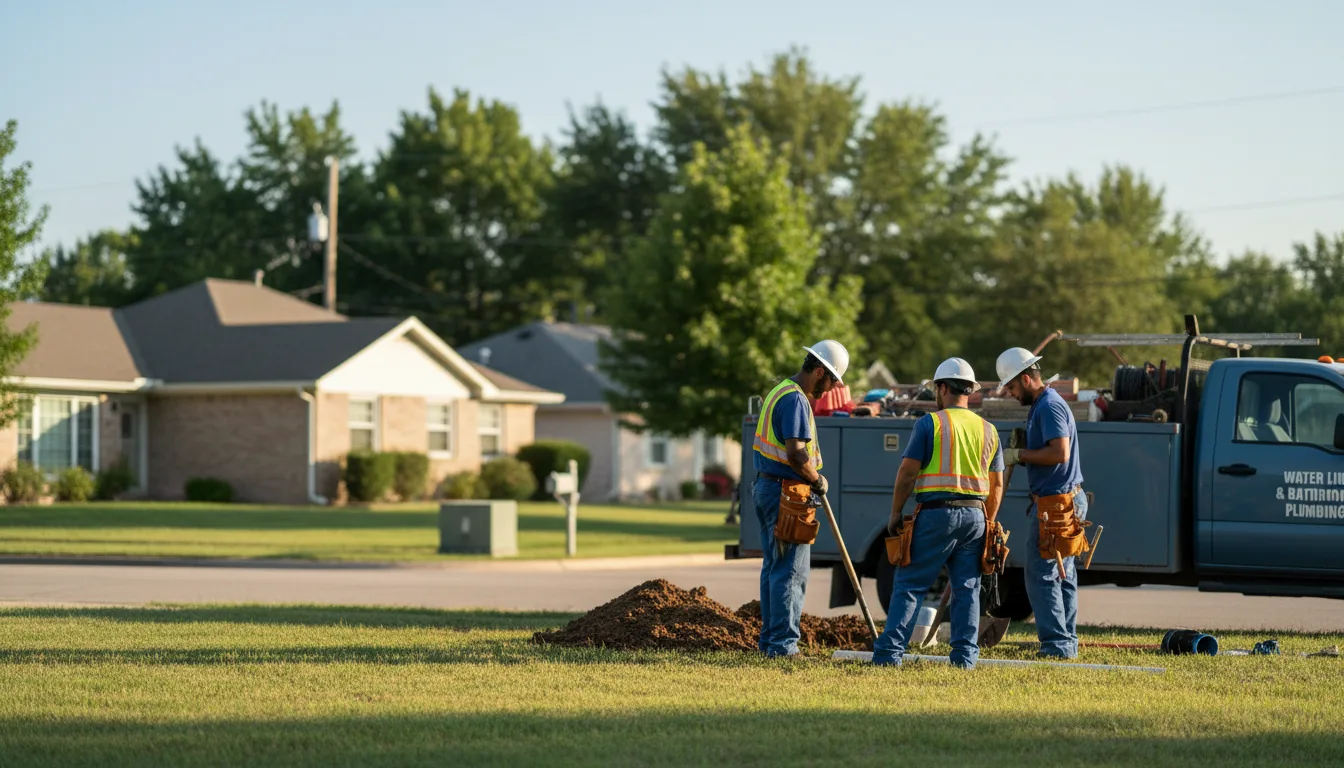 Residential water line and bathroom plumbing service in Moselle, MS